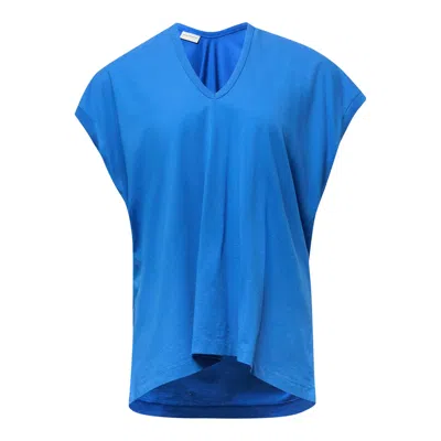 Dries Van Noten V Neck Short Sleeve T-shirt In Blue