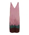Dries Van Noten V-neck Sleeveless Dress In Pink