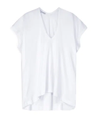 Dries Van Noten V-neck Tee In White