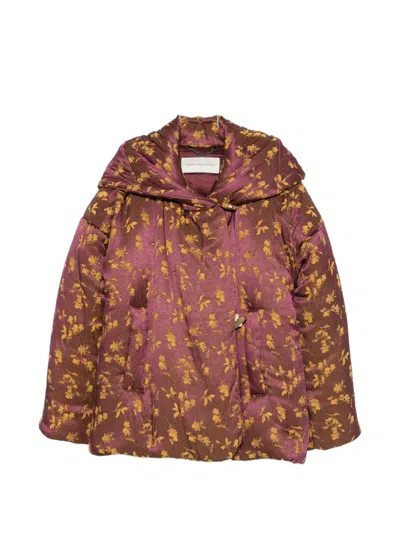 Dries Van Noten Vacali Printed Jacket In Pink