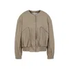 Dries Van Noten Beige Vadon Cotton Bomber Jacket