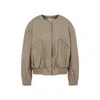Dries Van Noten Beige Vadon Cotton Bomber Jacket