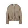 Dries Van Noten Beige Vadon Cotton Bomber Jacket In Neutrals