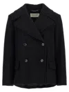 Dries Van Noten Lapel Long-sleeved Suit Jacket In Black