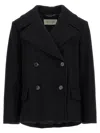 Dries Van Noten Lapel Long-sleeved Suit Jacket In Black