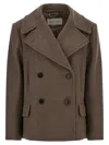 Dries Van Noten Pleated Back Double-breasted Coat With Lapels And Pockets In Multi