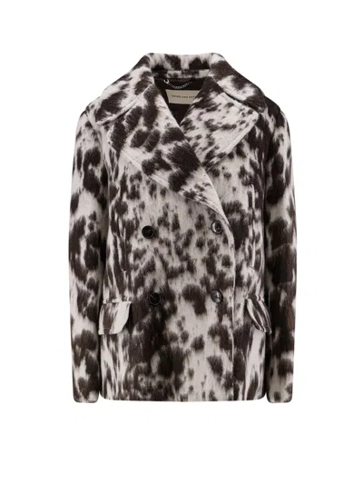 Dries Van Noten Vafel Wool And Alpaca Coat In Multi