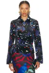 Dries Van Noten Valena Jacket In Blue