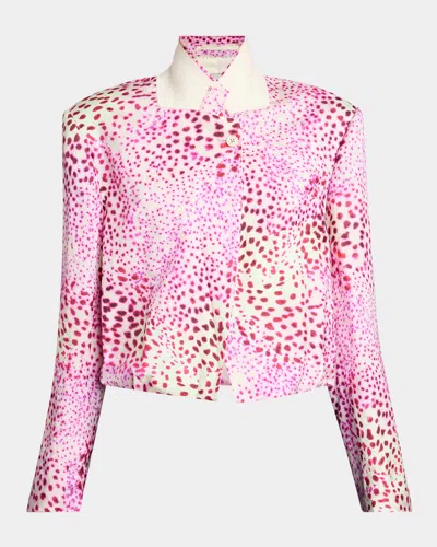 DRIES VAN NOTEN VASTI PRINTED STAND COLLAR JACKET