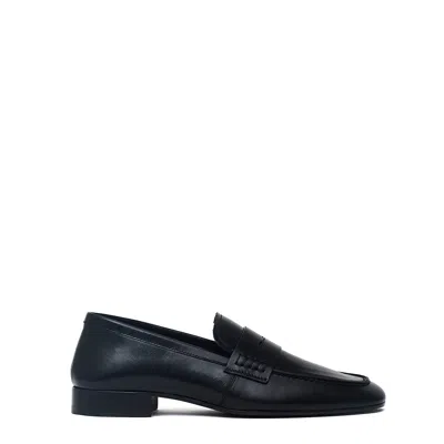 Dries Van Noten Vegtan Calf Leather Shiny Loafers In Black