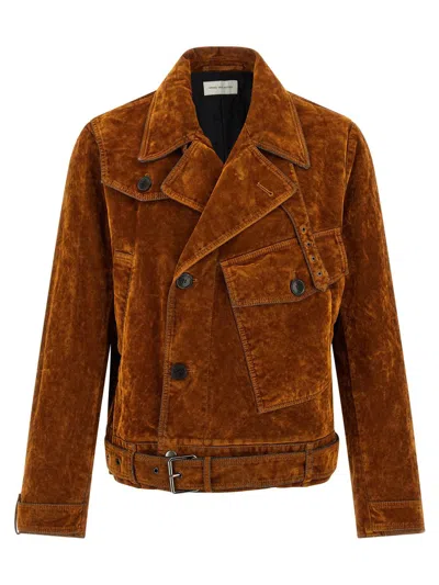 DRIES VAN NOTEN DRIES VAN NOTEN VELVET BIKER JACKET