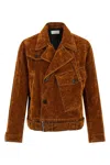 Dries Van Noten Velvet Biker Jacket Puffer Jackets Multicolor In Brown