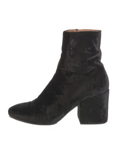 Pre-owned Dries Van Noten Velvet Boots In Black