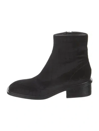 Pre-owned Dries Van Noten Velvet Boots W/ Tags In Black