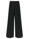 Dries Van Noten Velvet Insert Jeans Green In Black
