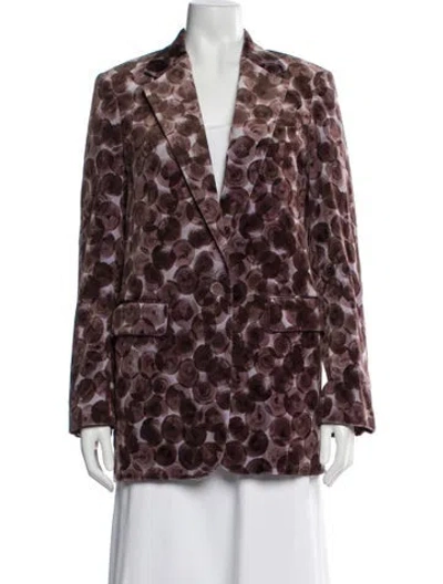 Pre-owned Dries Van Noten Velvet Printed Blazer In Multi