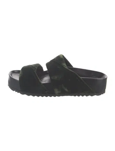 Pre-owned Dries Van Noten Velvet Slides In Multi