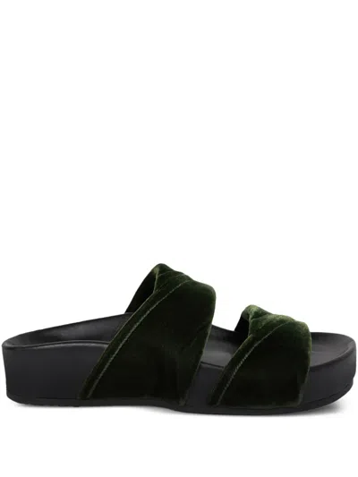 Dries Van Noten Velvet Twisted Sandals