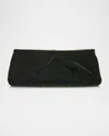 Dries Van Noten Velvety Viscose Clutch Bag In Brown