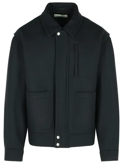 DRIES VAN NOTEN DRIES VAN NOTEN 'VEPERNY' BLACK WOOL BLEND JACKET MEN