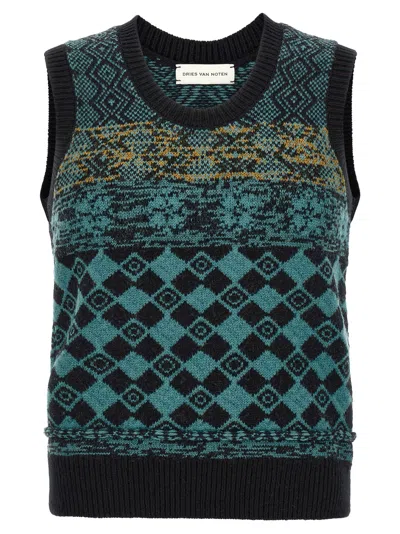 Dries Van Noten Vest In Teal