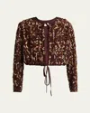 Dries Van Noten Vianos Sequined Self-tie Jacket