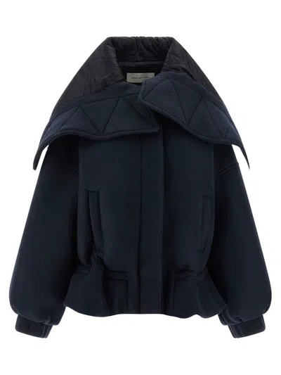 Dries Van Noten Villa Puffer Jackets Blue