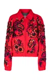 Dries Van Noten 00580-vinnia Emb 3265 W.w.jacket In Red