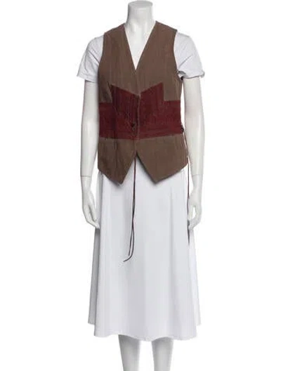 Pre-owned Dries Van Noten Vintage 2003 Vest In Brown