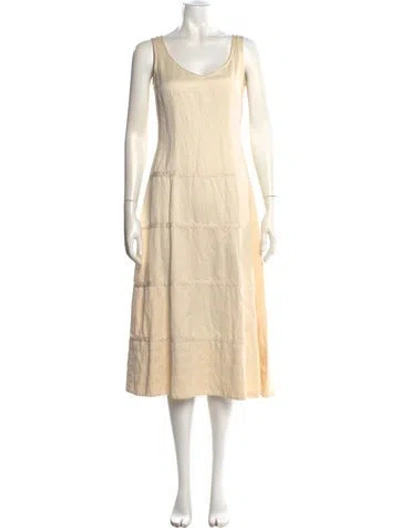 Pre-owned Dries Van Noten Vintage Long Dress In Neutral