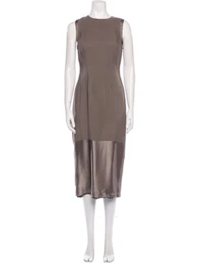 Pre-owned Dries Van Noten Vintage Long Dress In Neutral