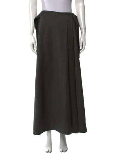 Pre-owned Dries Van Noten Vintage Long Skirt In Black/grey