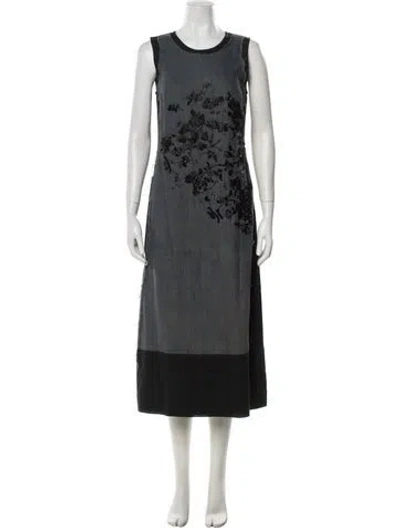 Pre-owned Dries Van Noten Vintage Midi Length Dress In Multi