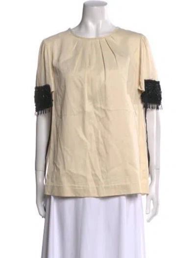 Pre-owned Dries Van Noten Vintage Scoop Neck Blouse In Neutral