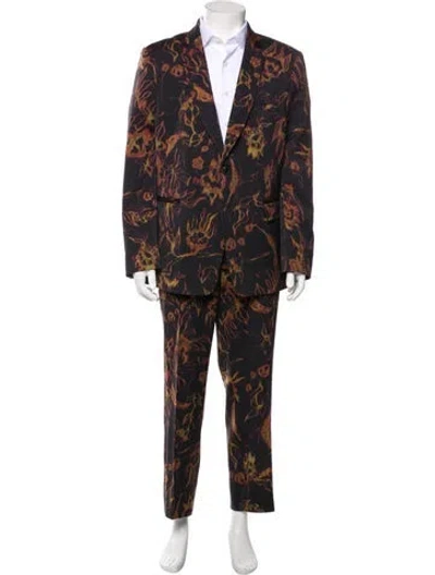 Pre-owned Dries Van Noten Vintage Wool Two-piece Suit In Black