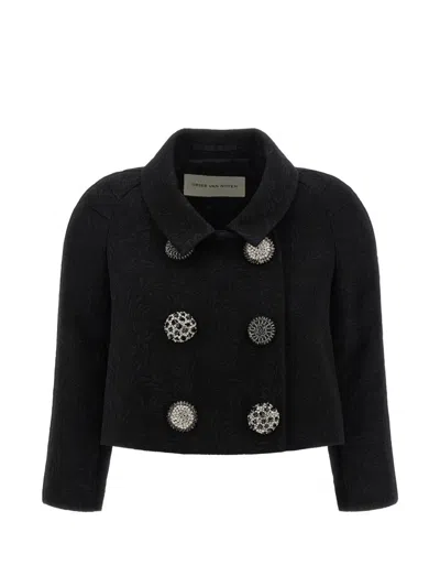 Dries Van Noten Vipa Cotton Blend Jacket In Black