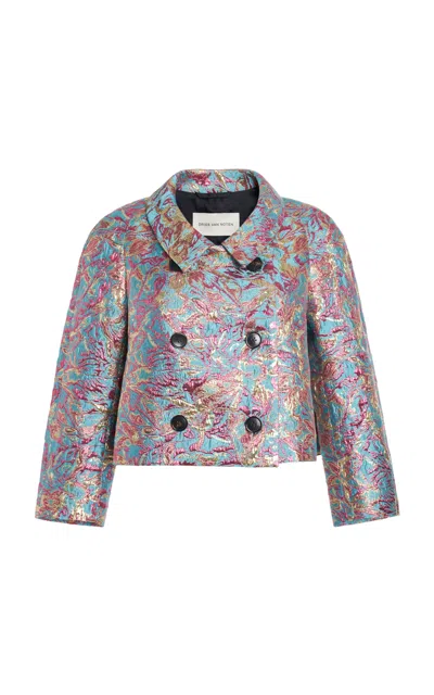 Dries Van Noten Vipa Floral Jacquard-lamé Jacket In Multi