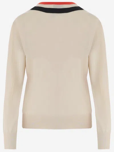 Dries Van Noten Virgin Wool V-neck Sweater In Multi
