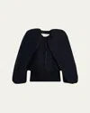Dries Van Noten Virginny 2 Puff-sleeve Wool Jacket In Blue