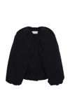 Dries Van Noten Virginny Balloon-sleeved Wool-blend Jacket In Navy