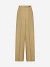 Dries Van Noten Viscose And Wool-blend Trousers In Sand