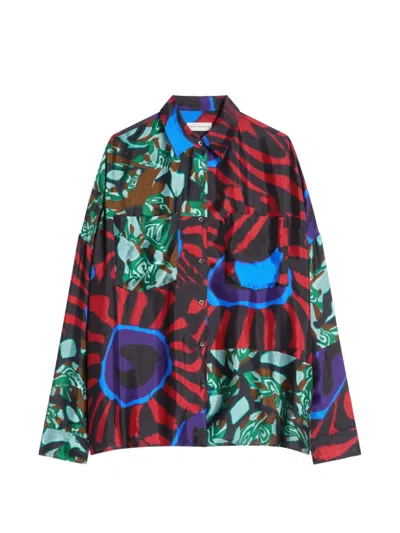 Dries Van Noten Viscose Cocoon Shirt In Multi