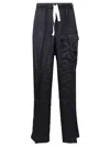 Dries Van Noten Viscose Drawstring Pants Trousers Blue In Blue