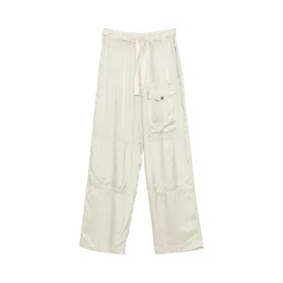 Pre-owned Dries Van Noten Viscose Drawstring Pants 'cement' | Grey | Men's Size 46 In Gray