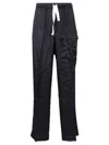 Dries Van Noten Viscose Drawstring Pants Trousers Blue