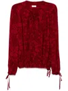 Dries Van Noten Floral-print Blouse In Red