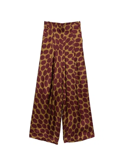 Dries Van Noten Viscose Pants In Brown