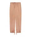 Dries Van Noten Straight Leg Trousers Elastic Waistband In Nude