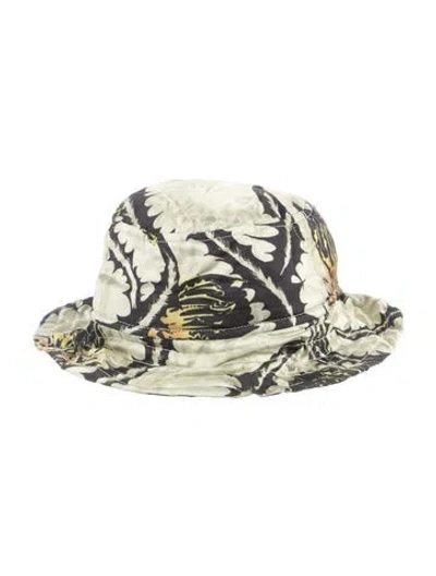 Pre-owned Dries Van Noten Viscose Patterned Bucket Hat In Green