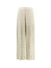DRIES VAN NOTEN VISCOSE TROUSER WITH ALL-OVER PATTERN